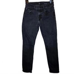 7 for All Mankind The Straight Men's Black Denim Jean Size 30